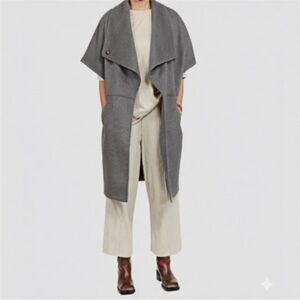 Ayrtight Cape Jacket Zip Up Vest Small Grey Oversized
